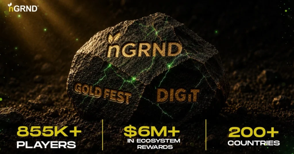 ngrnd gold protocol games hits 855k participants, accumulating $6m in rewards ahead of token launch