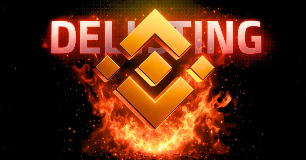 binance to delist six tokens on august 17